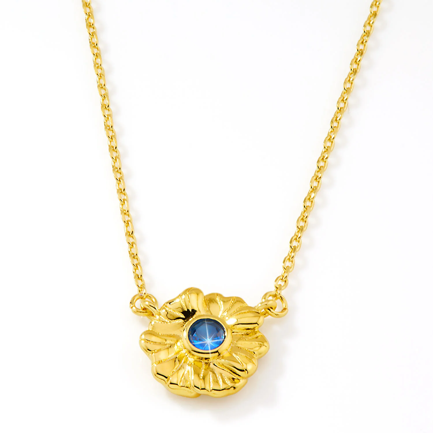14K Gold Plated Vertical Flower Birthstone Necklace - 1 to 5 stones - Image 8
