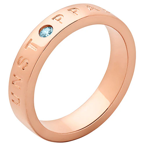 UNSTOPPABLE 14K Rose Gold Plated Birthstone Empowerment Ring - Image 3