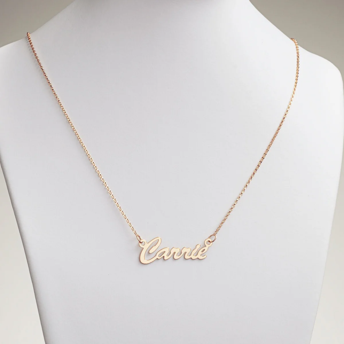 18K Gold Over Sterling Hollywood Script Personalized Name Necklace - Image 3