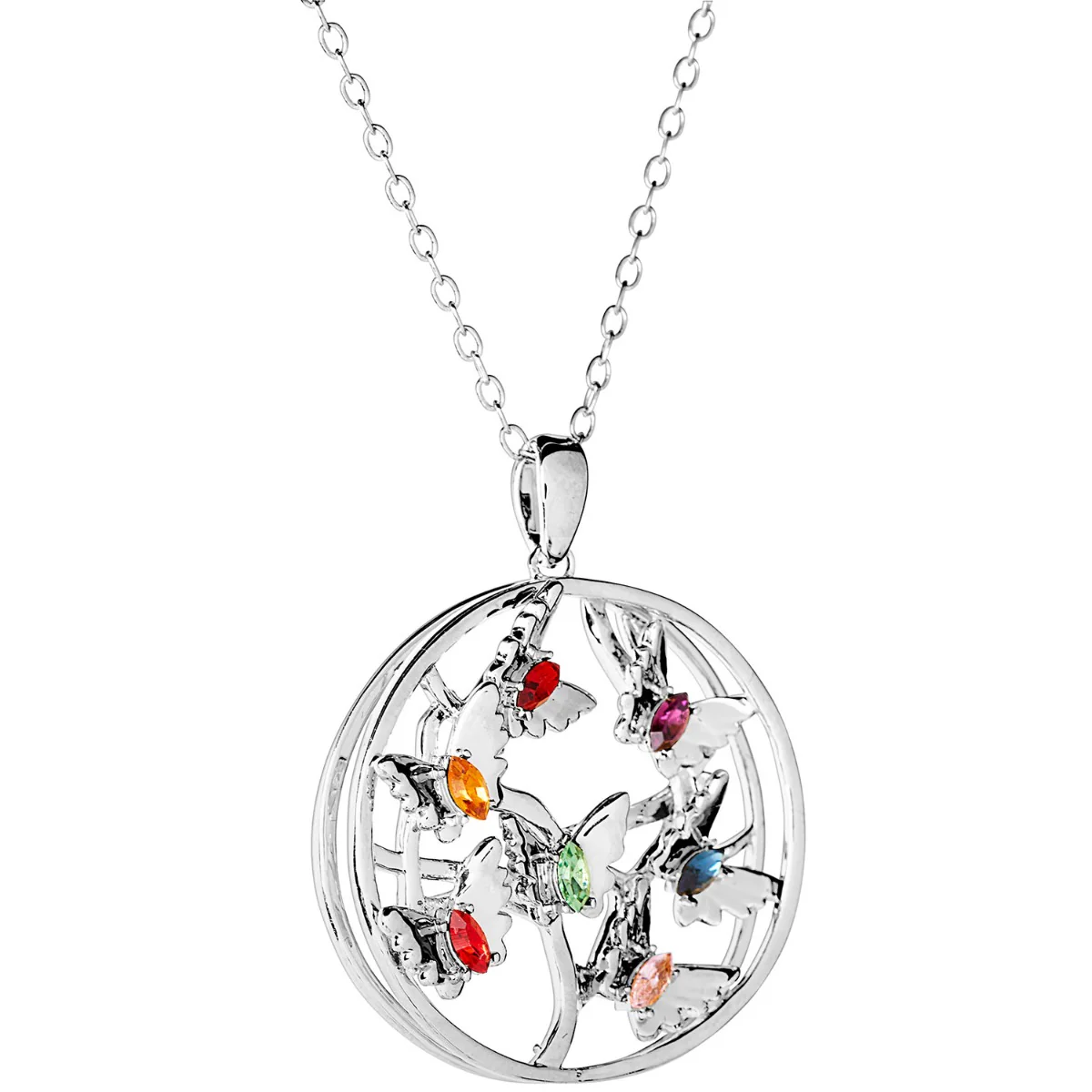 3D Butterflies with Birthstone Necklace - Image 3