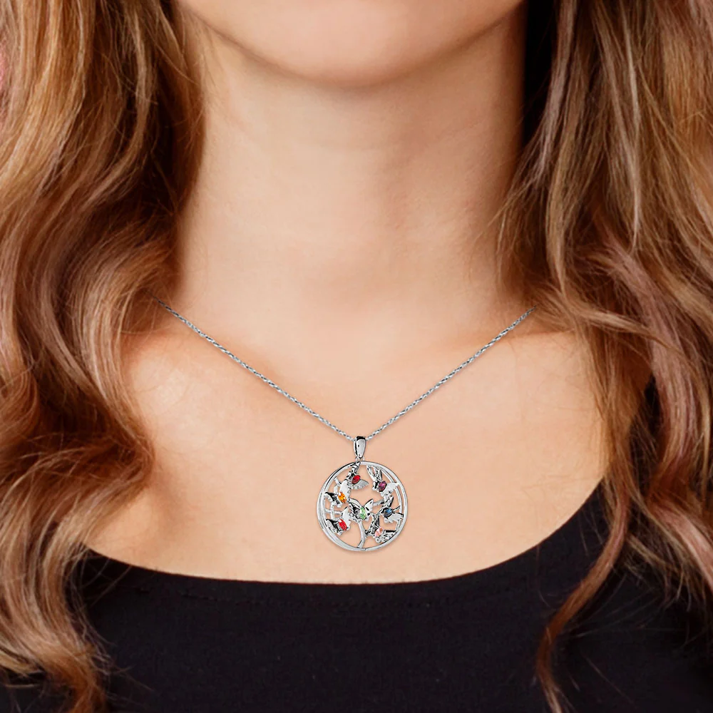 3D Butterflies with Birthstone Necklace - Image 4
