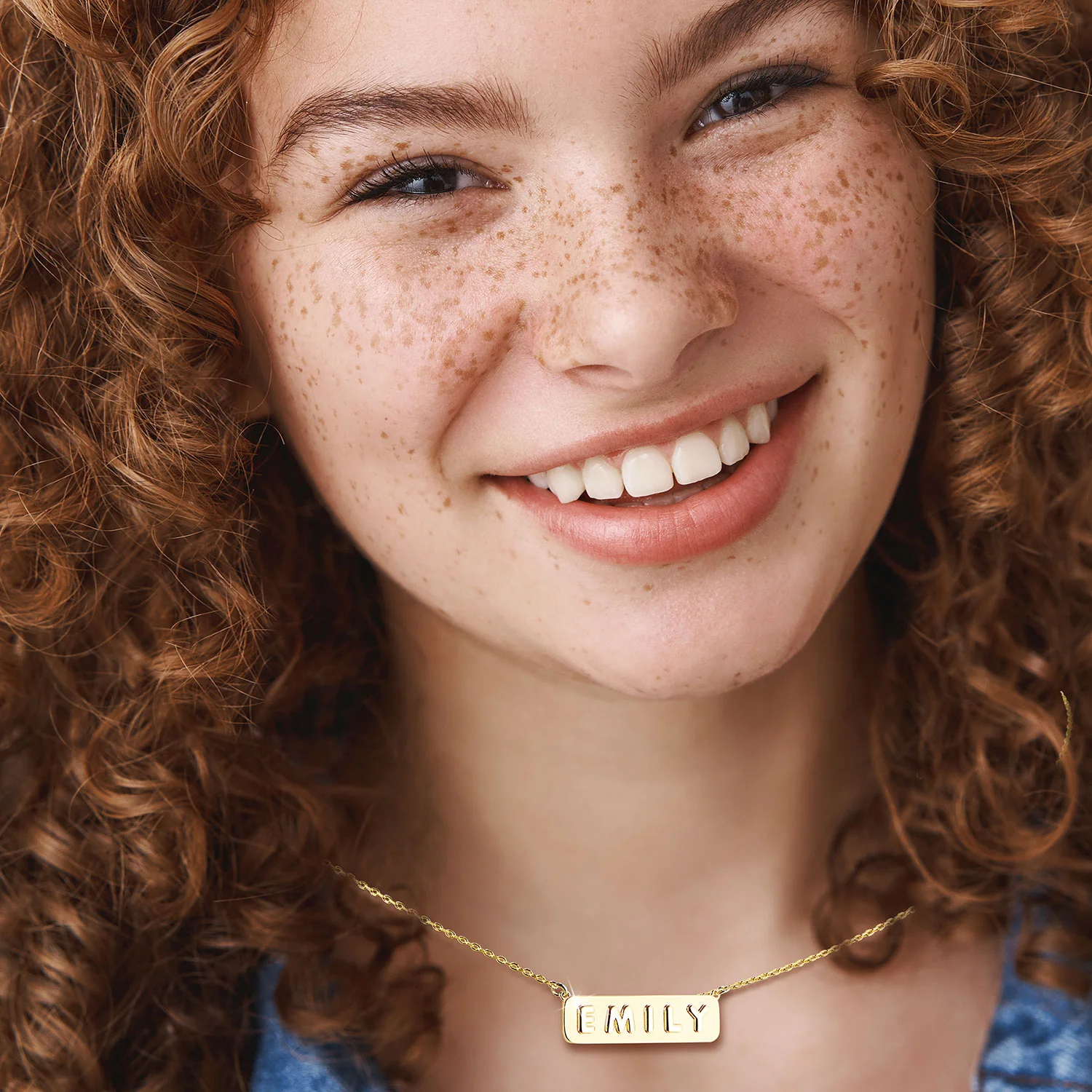 Balloon Letters Horizontal Bar Necklace - Image 3