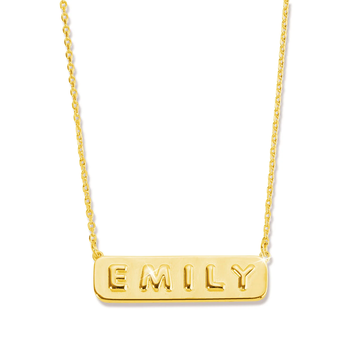 Balloon Letters Horizontal Bar Necklace - Image 4