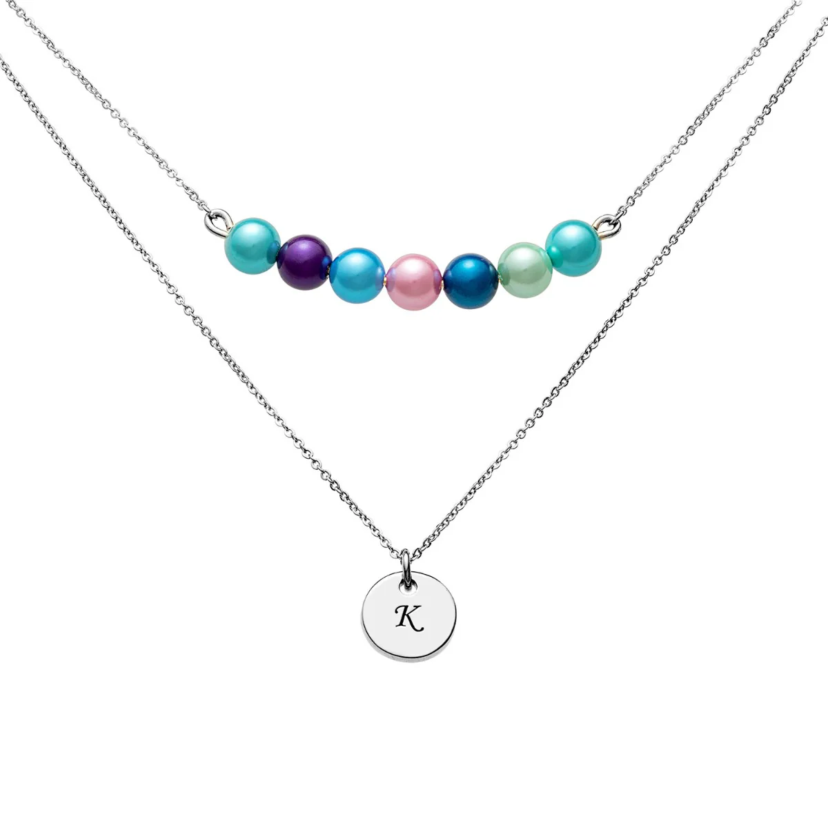 Birth Pearl Personalized Layered Necklace - Image 2