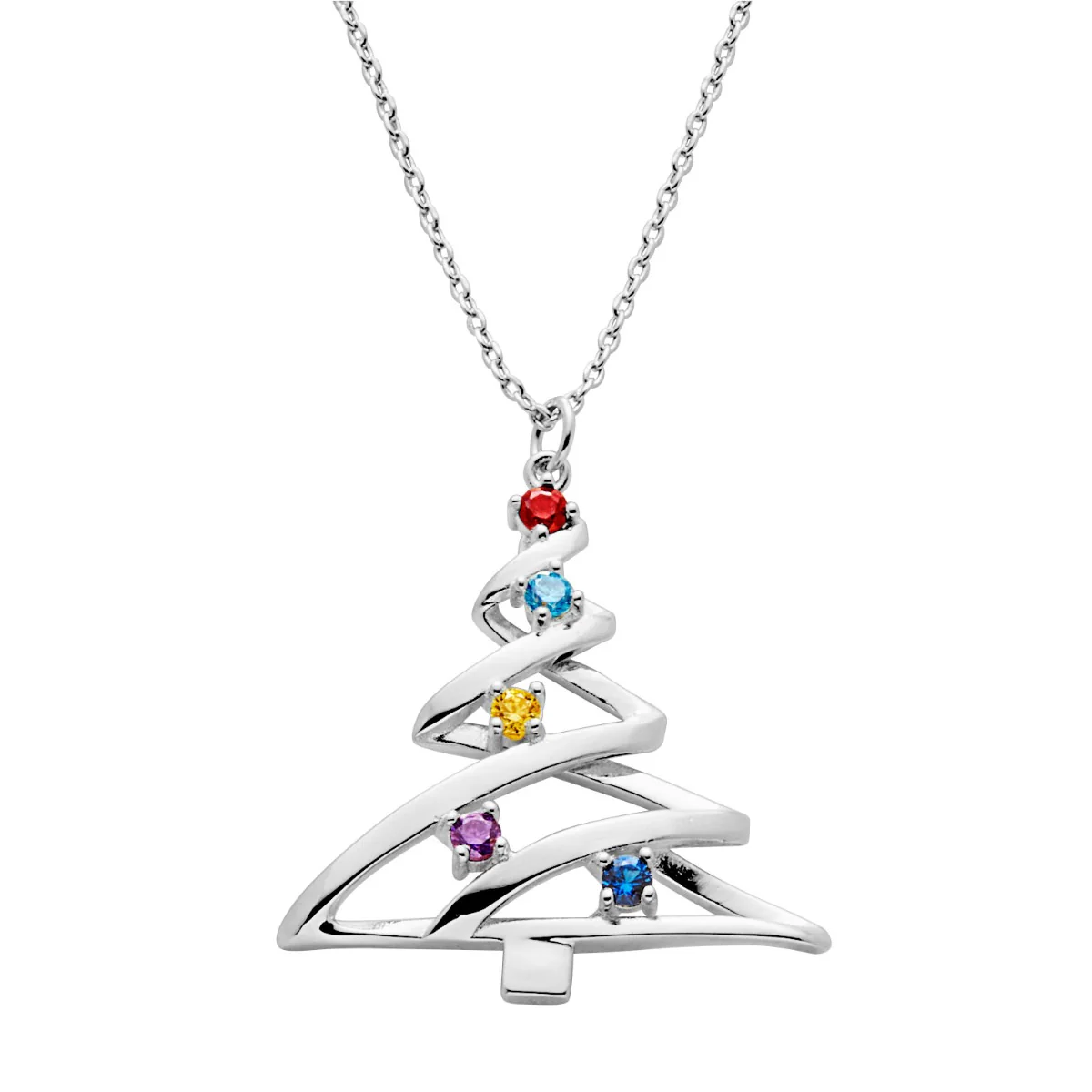 Birthstone Christmas Tree Necklace - Image 2