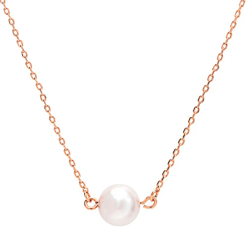 Birthstone Pearl Station Necklace - Image 6