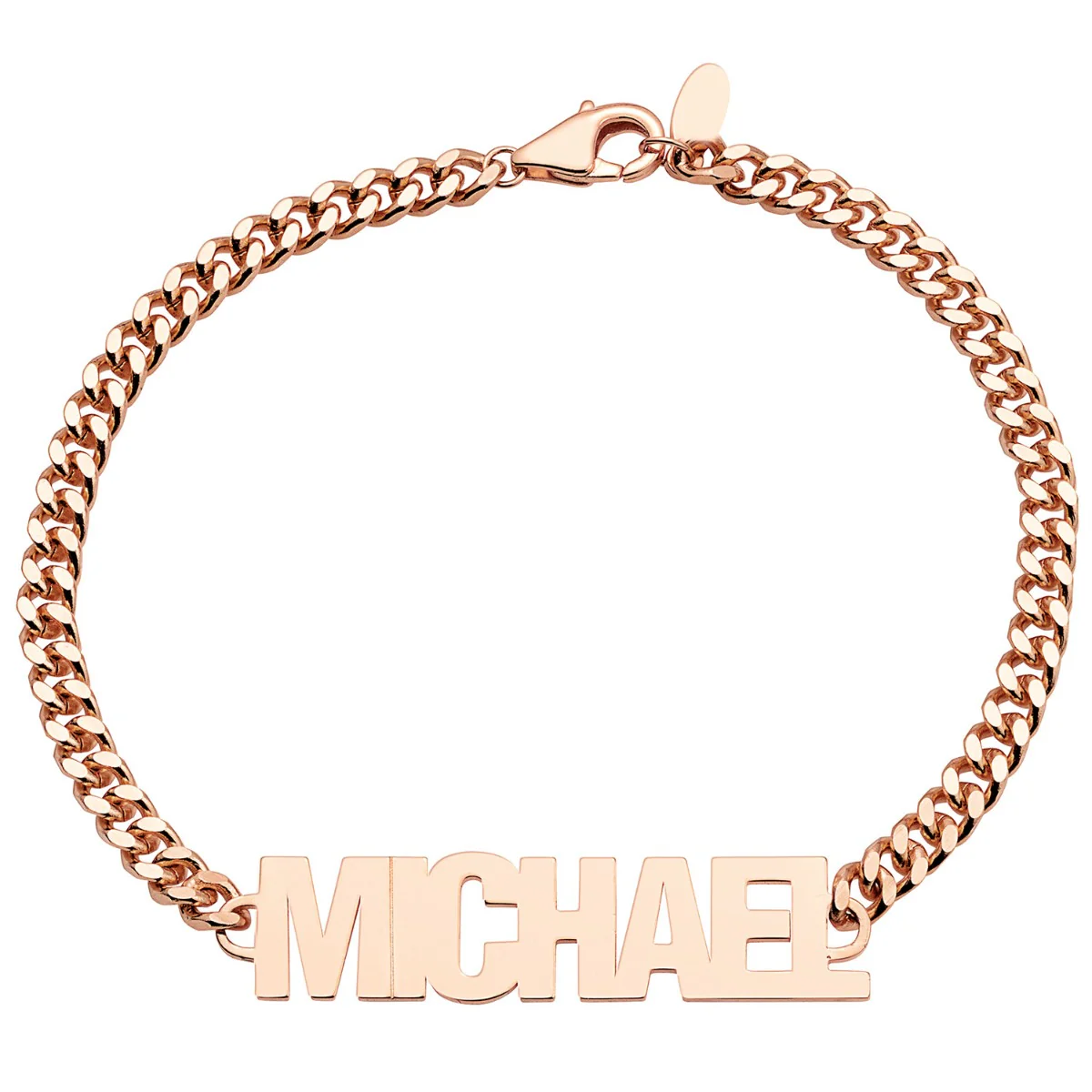 Bold Urban Nameplate Bracelet - Your choice Silver, 14K Gold or 14K Rose Gold Plated - Image 4