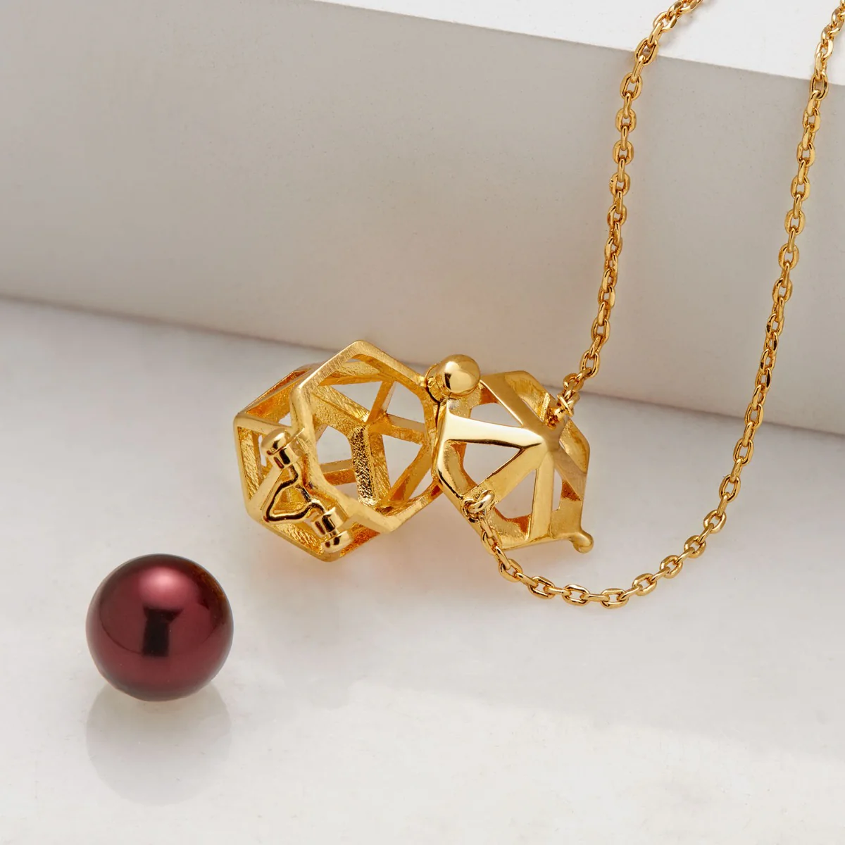 Caged Interchangeable Pearl Necklace - Image 9