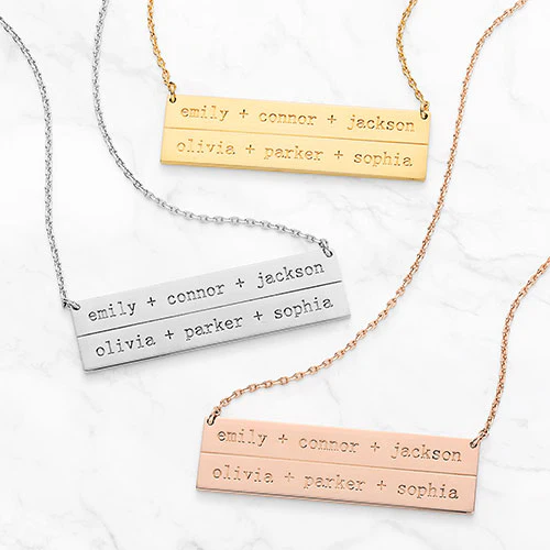 Collection of Names Personalized Bar Necklace - Image 2