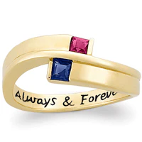 Couple's Always & Forever Birthstone Ring