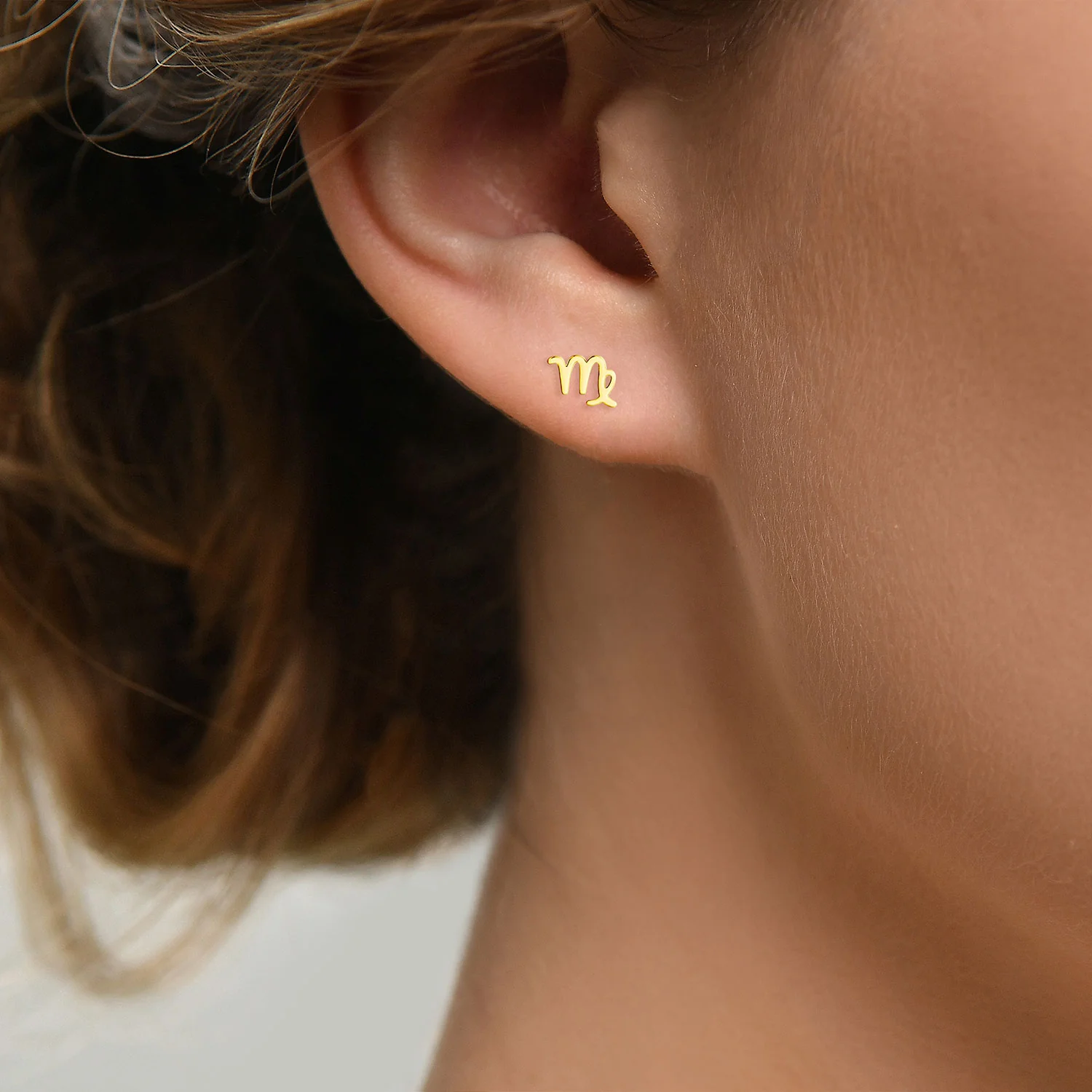 Crawler Script Name and Zodiac Sign Mixed Pair Earrings - Image 4