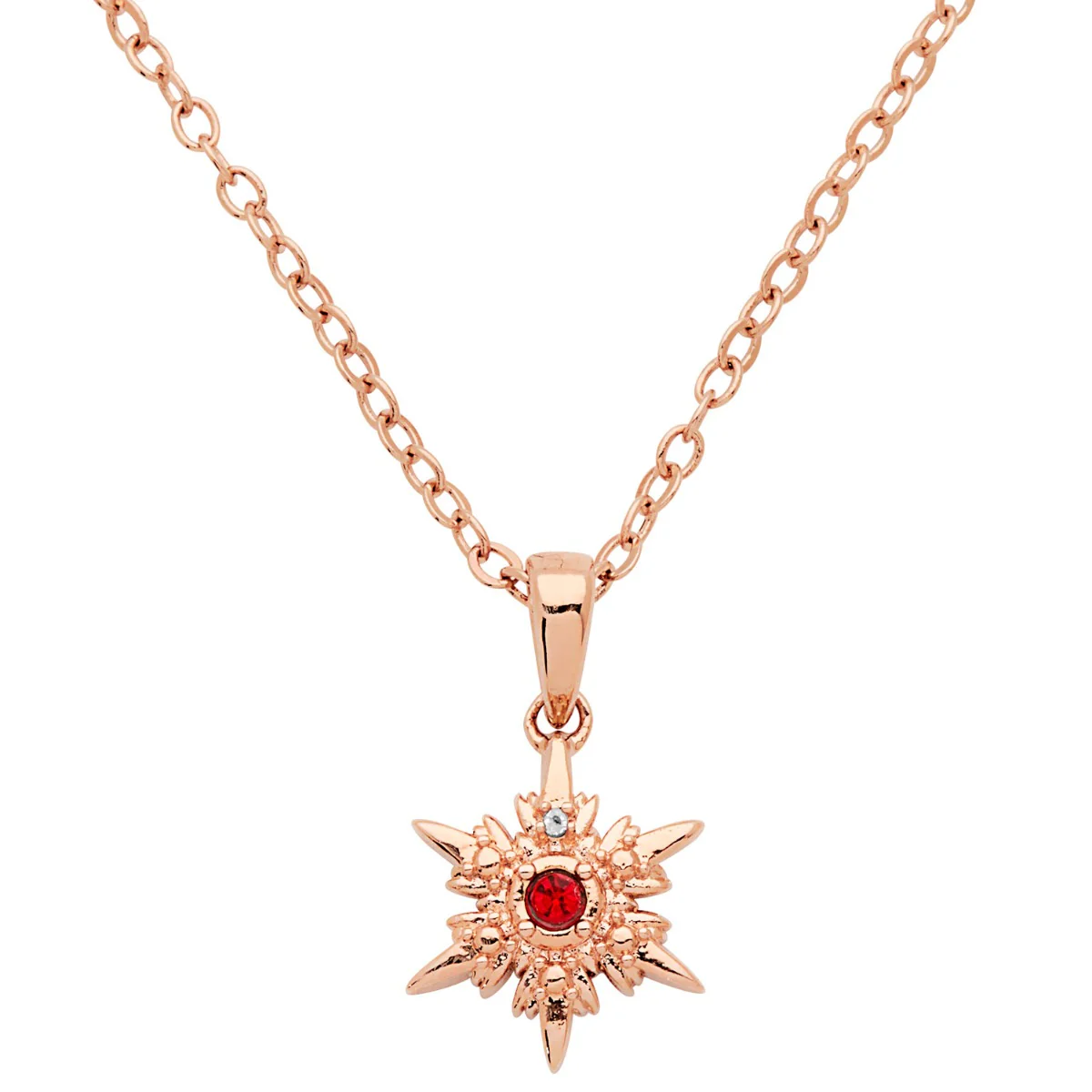 Dainty Snowflake with Diamond and Birthstone Necklace - Image 5