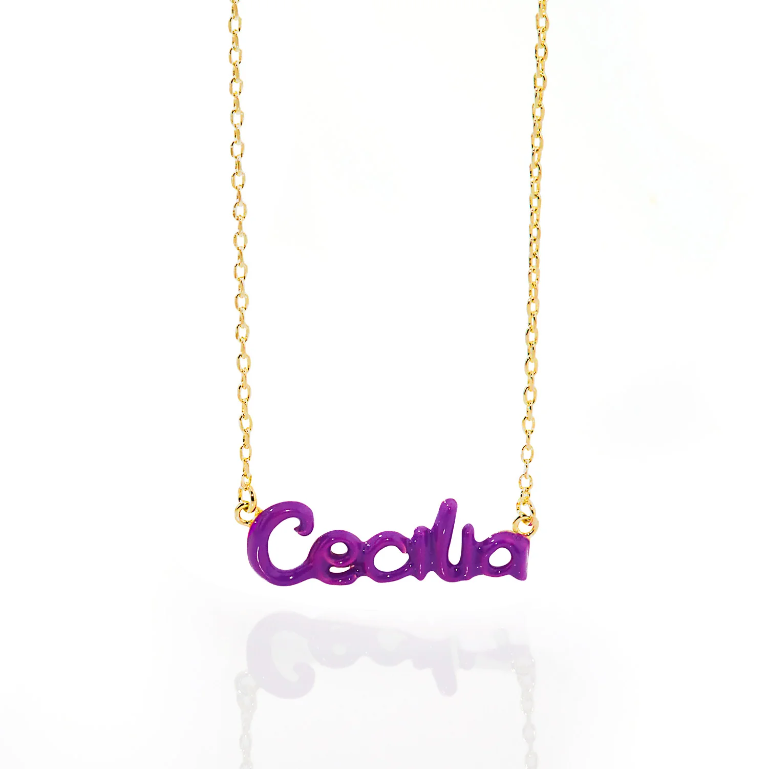 Enamel Balloon Letters Name Necklace - Image 3