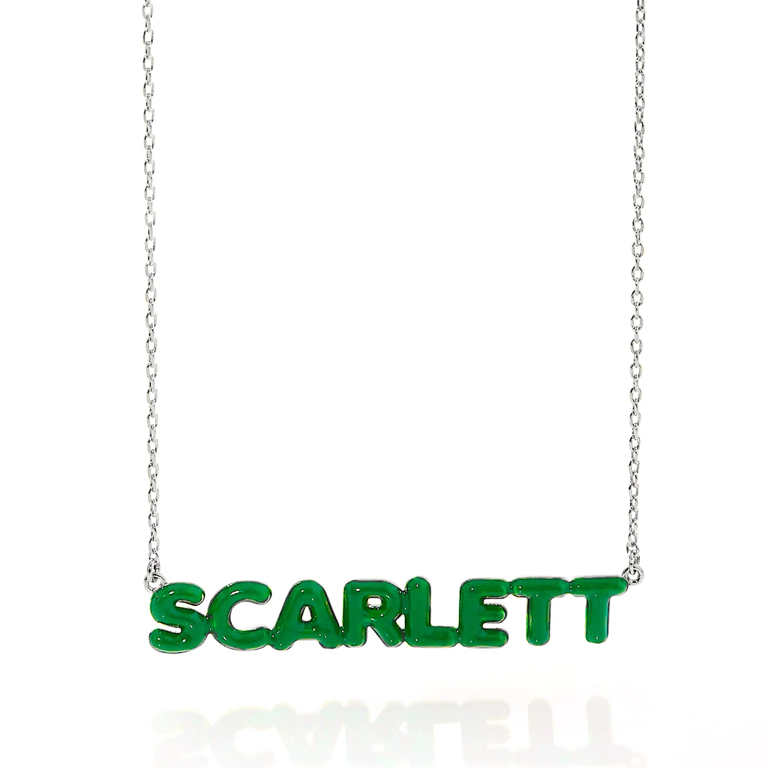 Enamel Balloon Letters Whimsical Name Necklace - Image 3