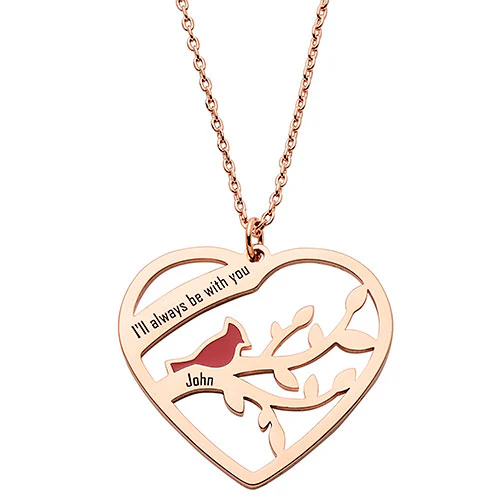 Always With You Cardinal Heart Necklace - Image 6
