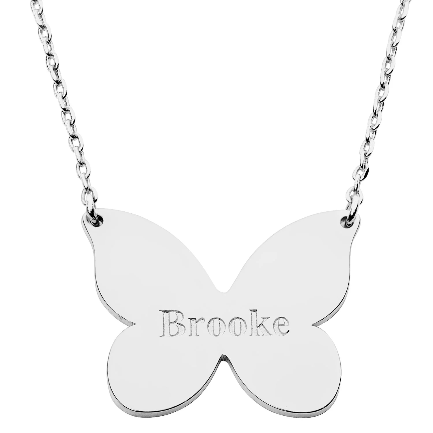 Engraved Name Butterfly Necklace - Image 2