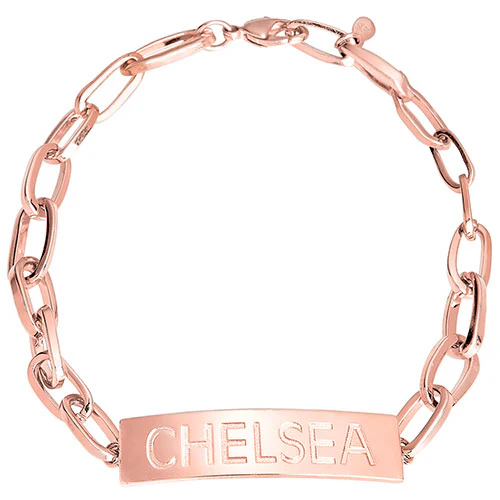 ID Bracelet on Paperclip Chain 8" - Image 8