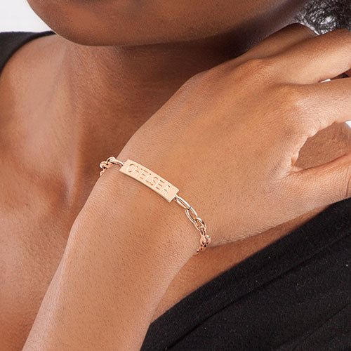 ID Bracelet on Paperclip Chain 8" - Image 9