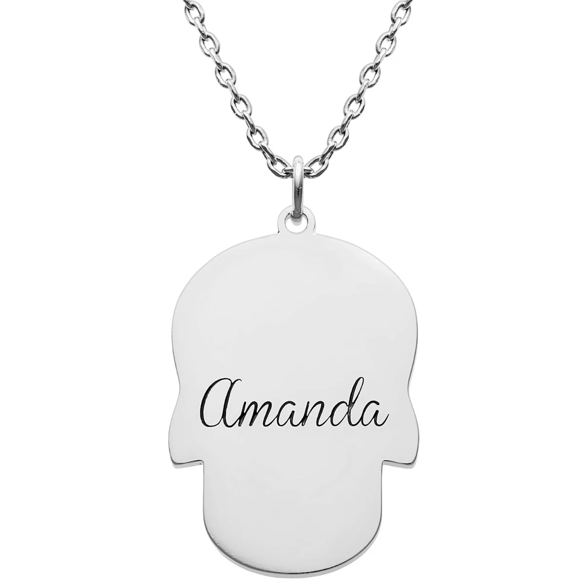 Engraved Skull Necklace - Image 3
