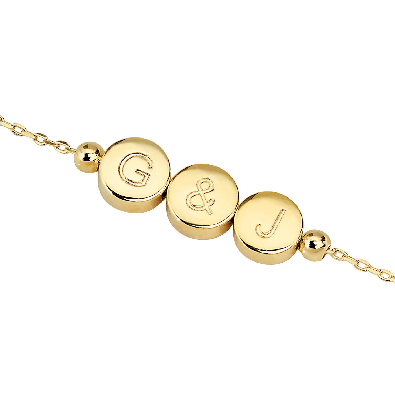 Engraved Slider Charms Station Bracelet - Image 4