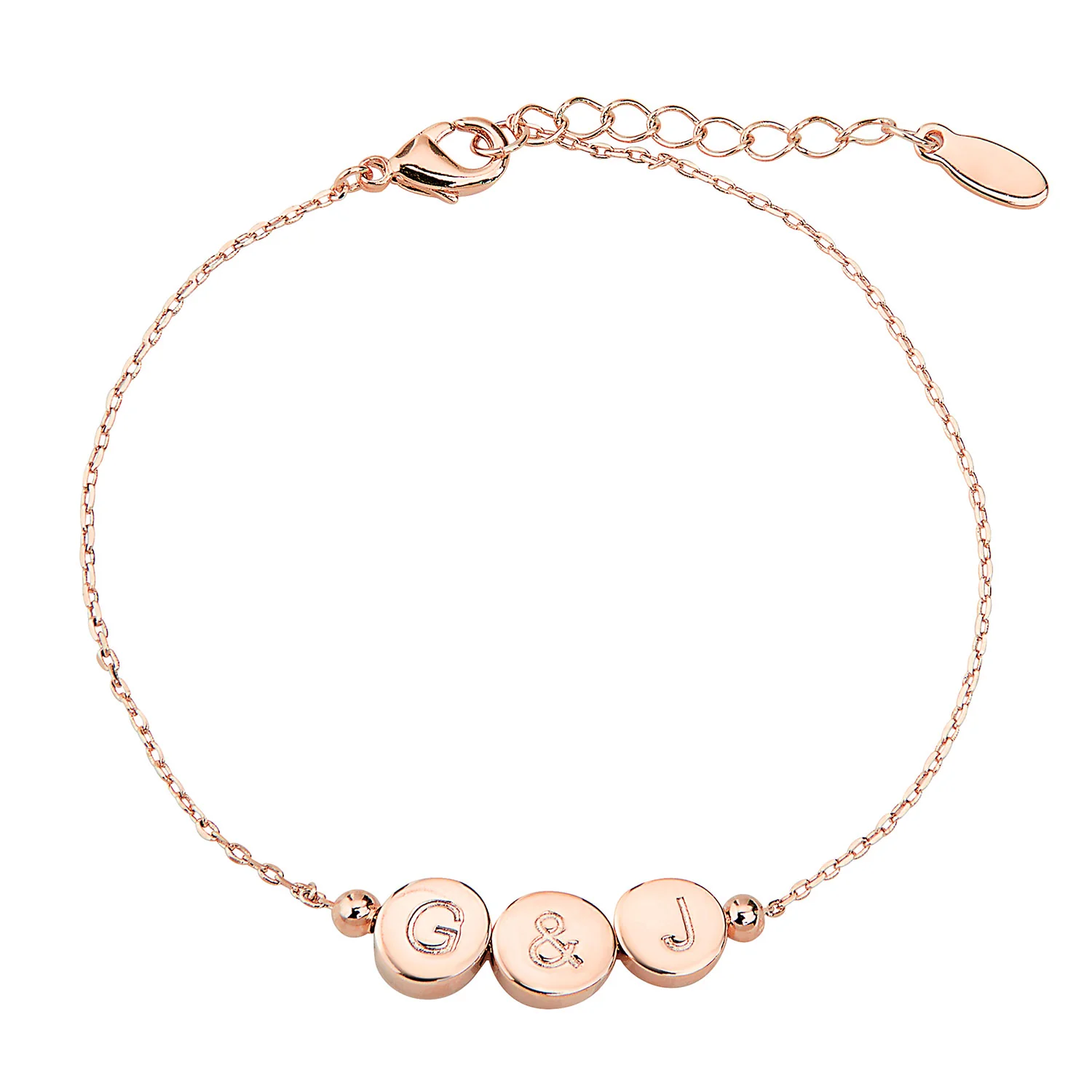 Engraved Slider Charms Station Bracelet - Image 5