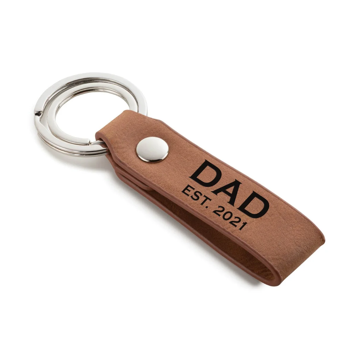 Established Camel Leatherette Key Ring - Image 3