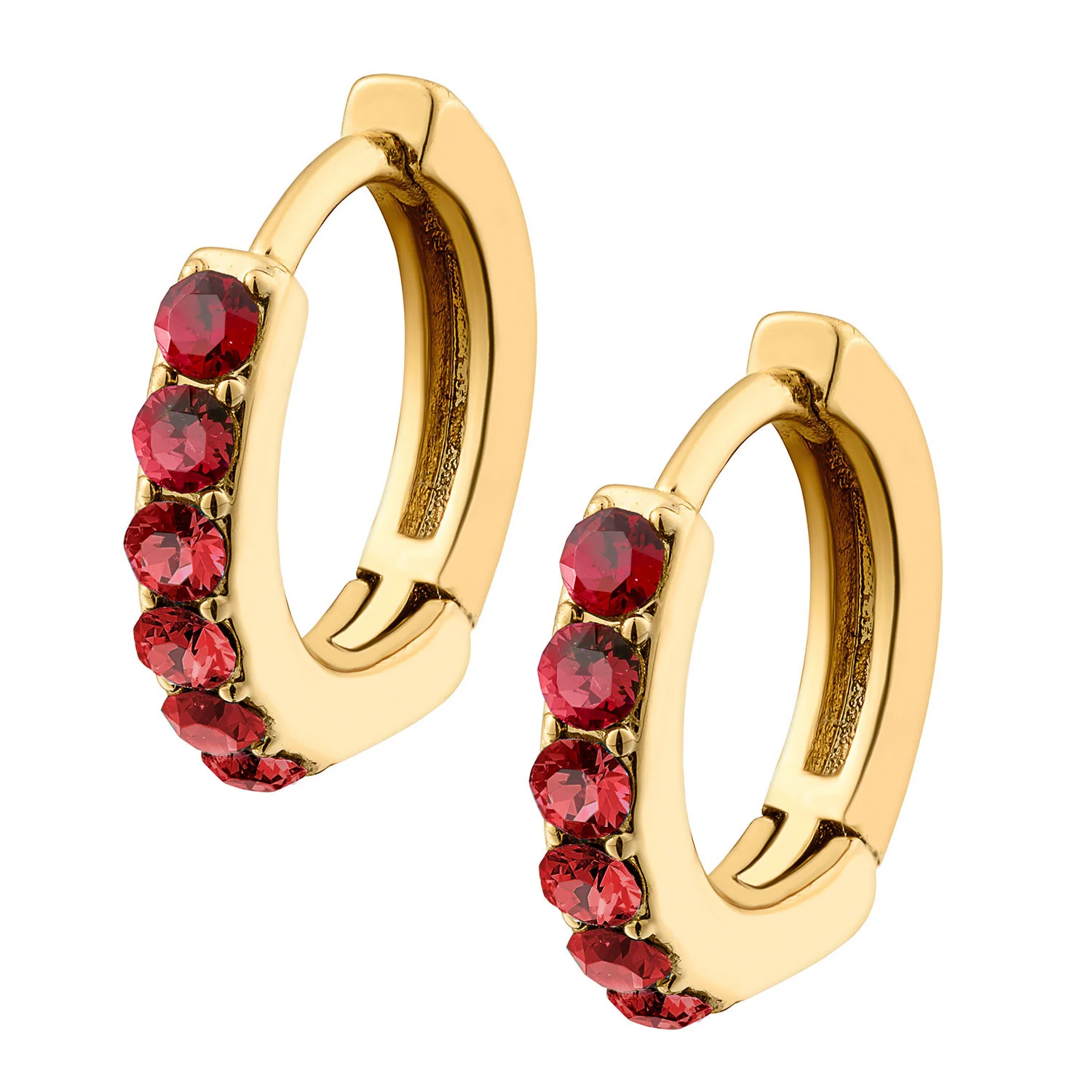 Family Birthstone Huggie Hoop Earrings - Image 4