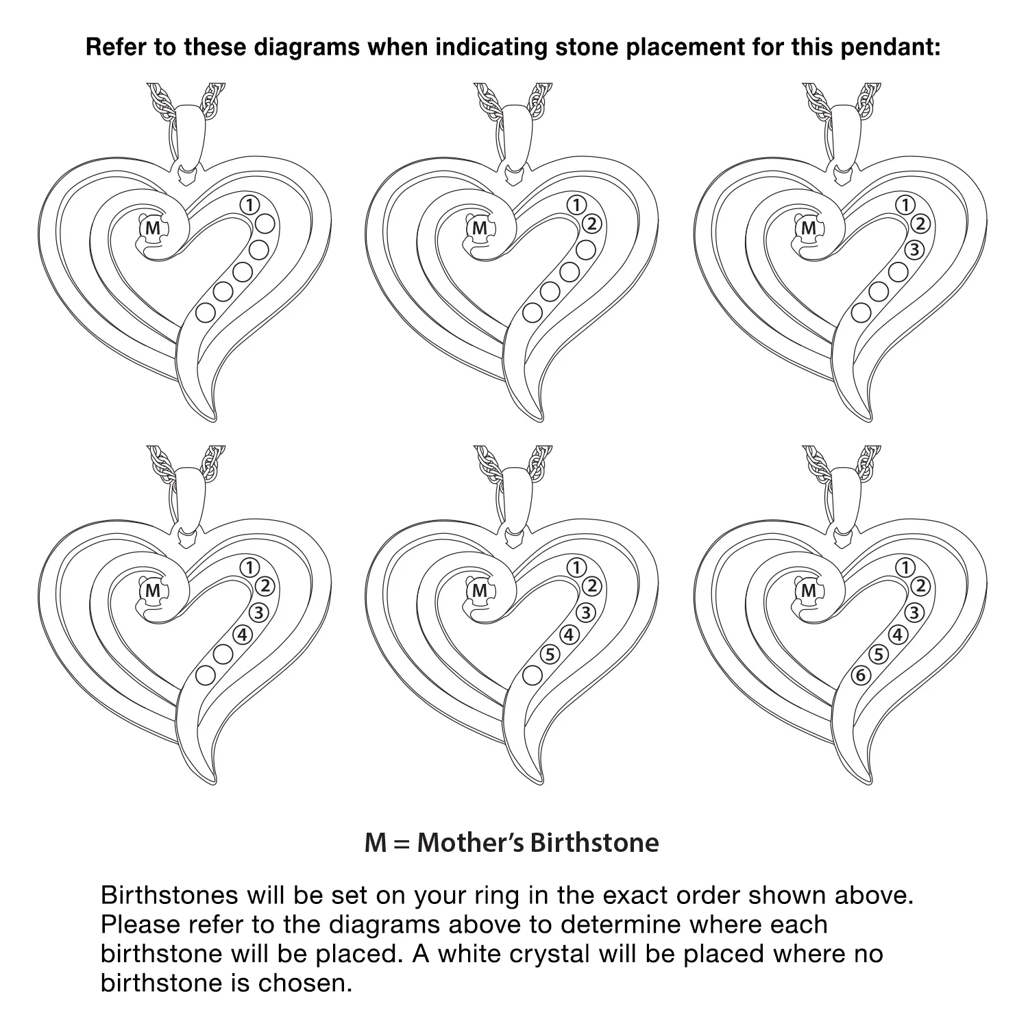 Family Heart Birthstone Pendant - Image 4