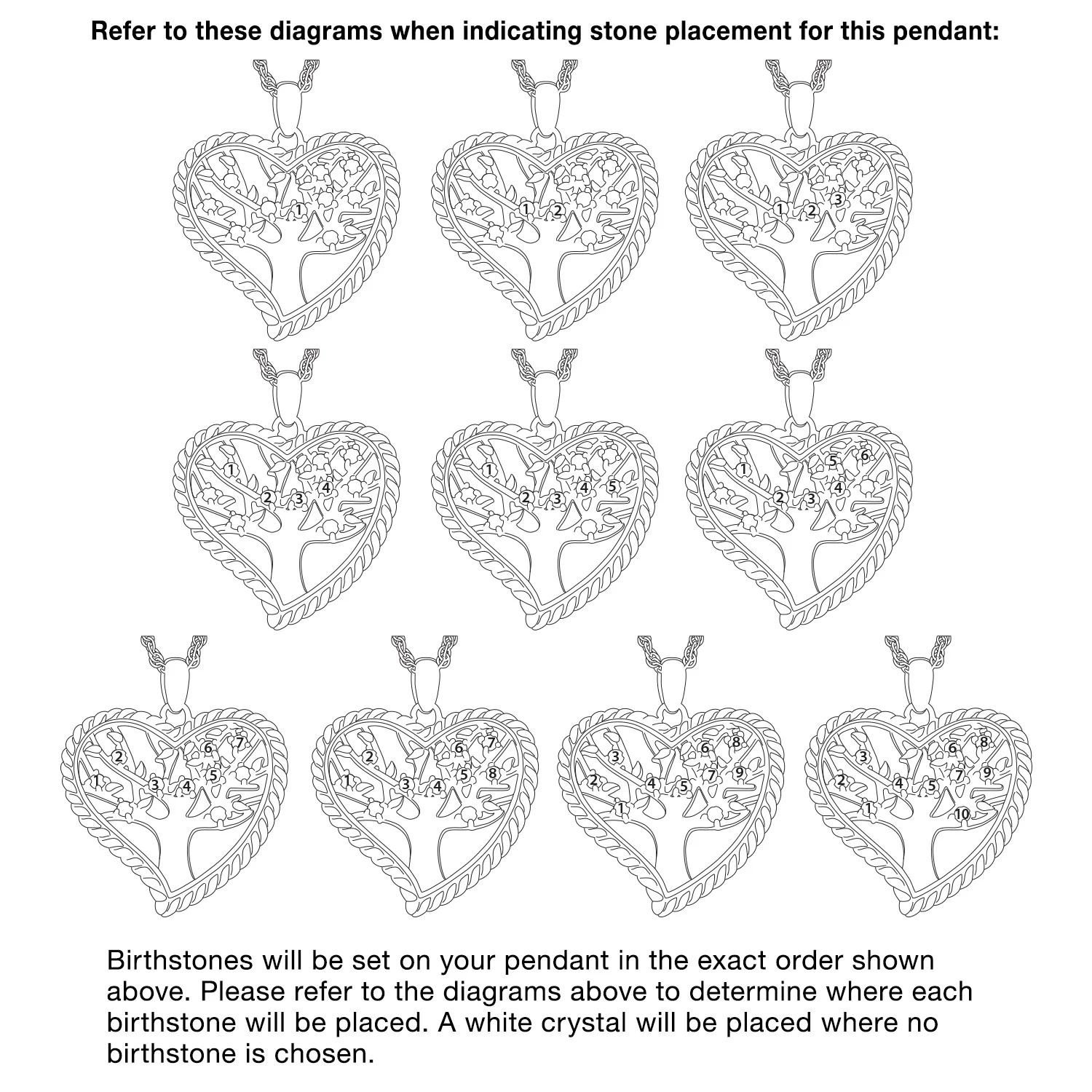Family Heart Birthstone Tree Pendant - Image 4