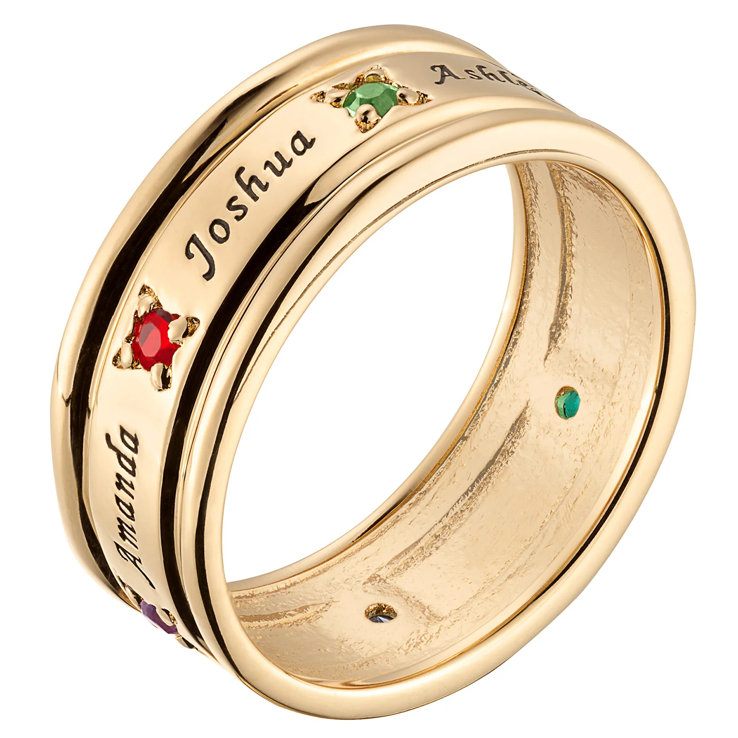 Family Name and Birthstone Ring - Image 2