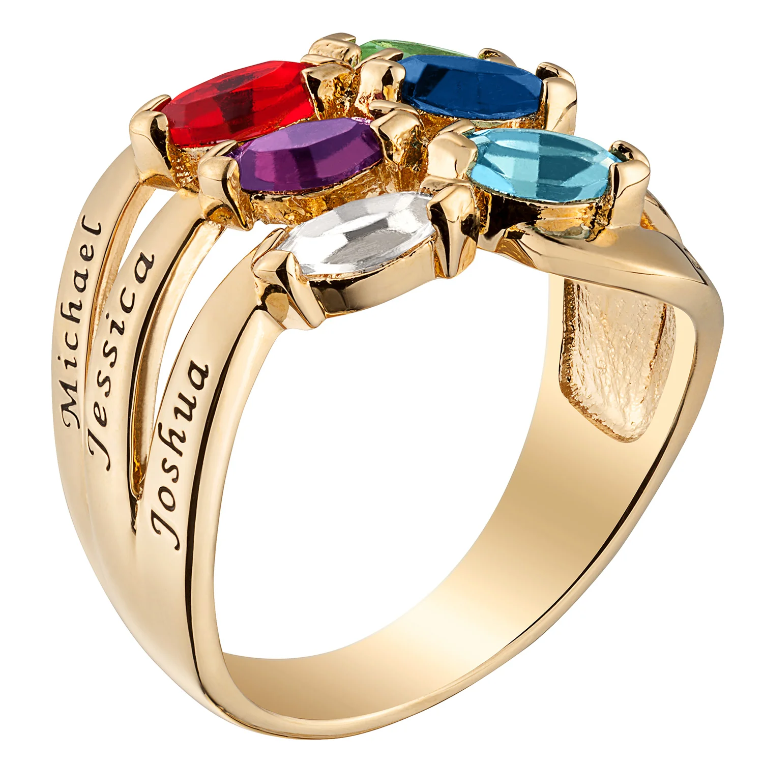 Family Name and Marquise Birthstone Ring - Image 3