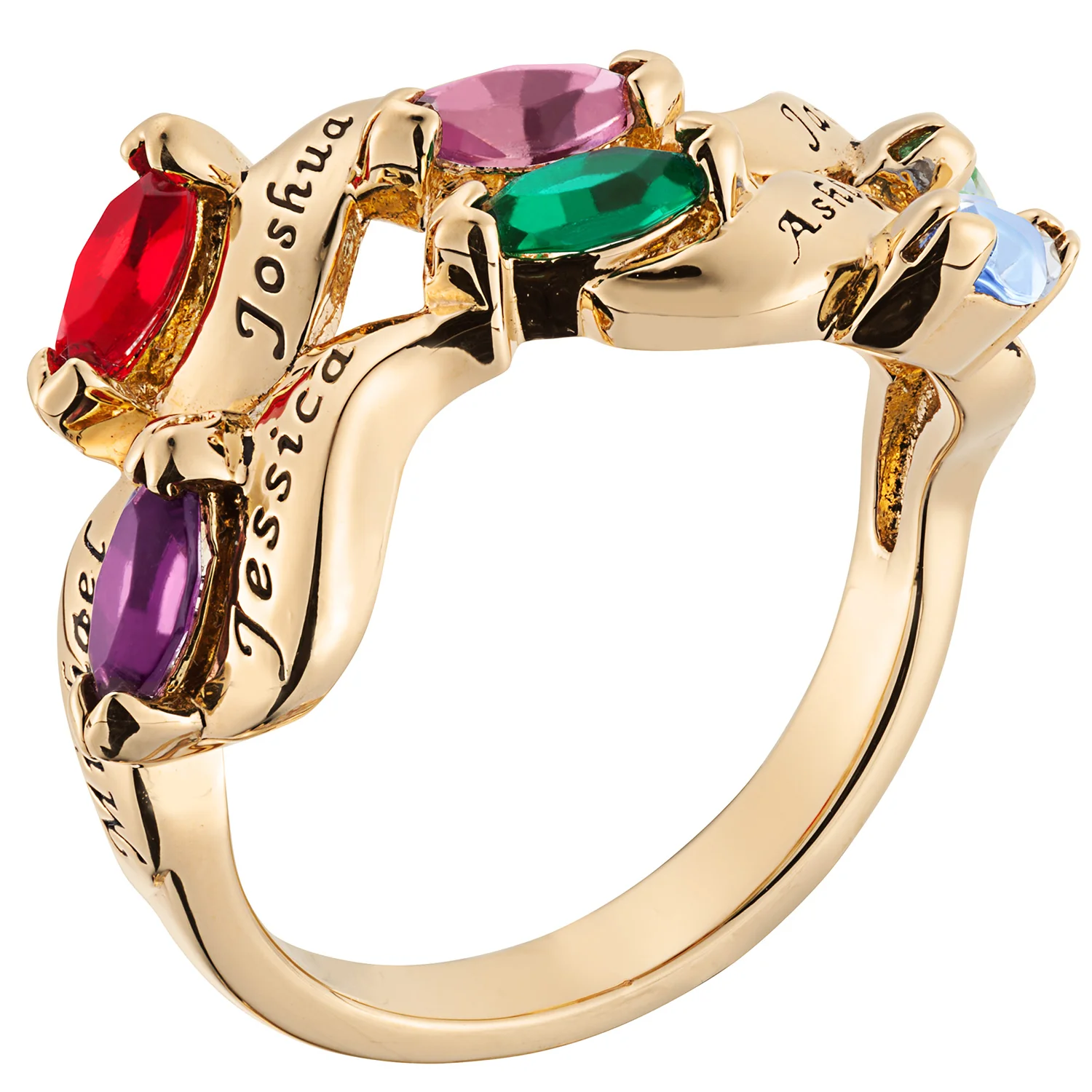 Family Name and Marquise Birthstone Ring - Image 2