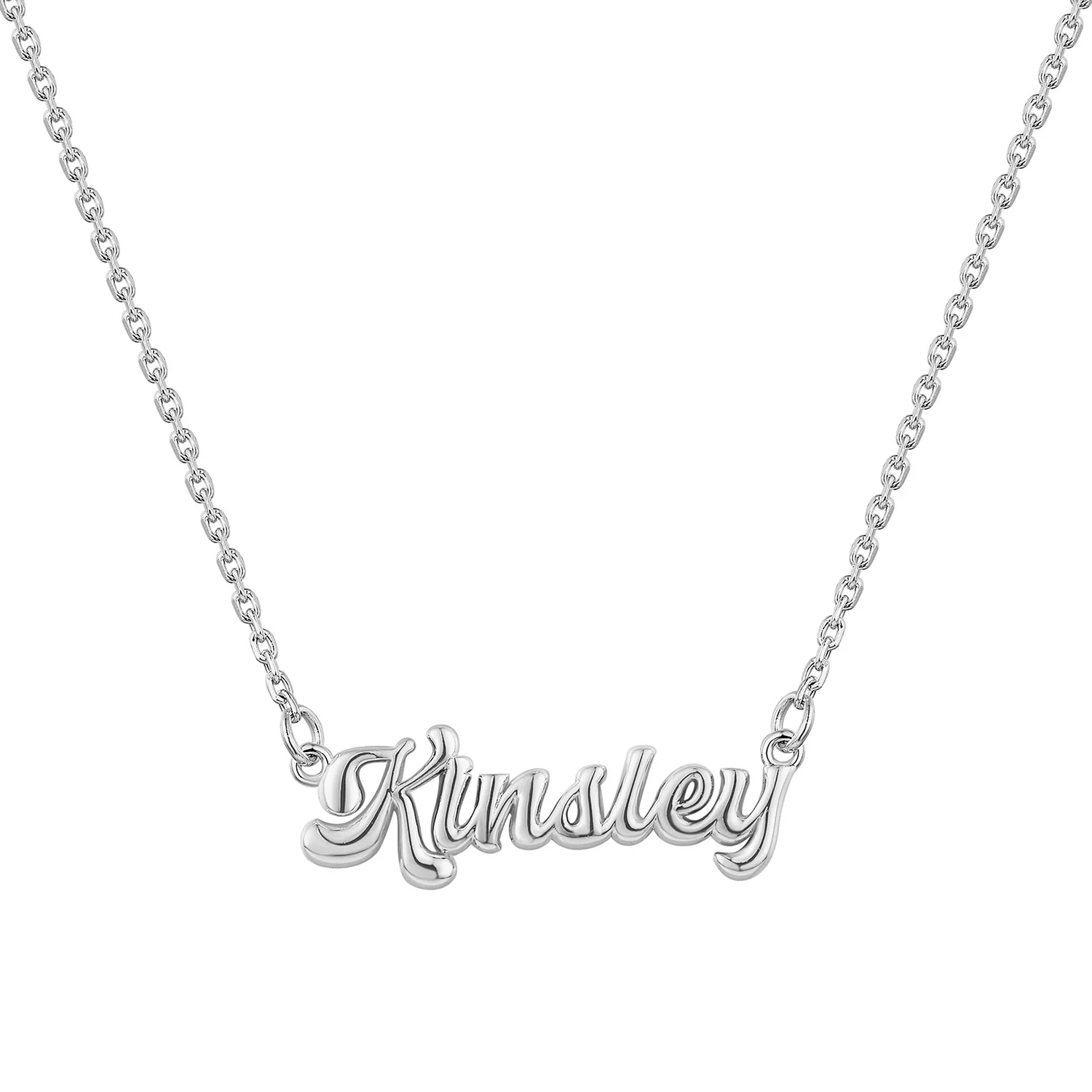 Fancy Script Balloon Letters Name Necklace - Image 2