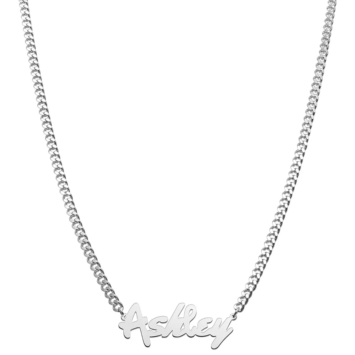 Fancy Script Name Necklace - Image 2