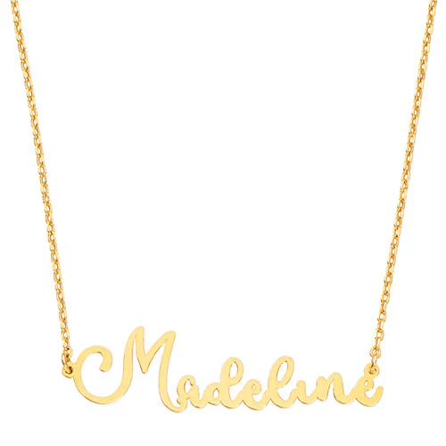 Fancy Script Name Necklace - Image 4