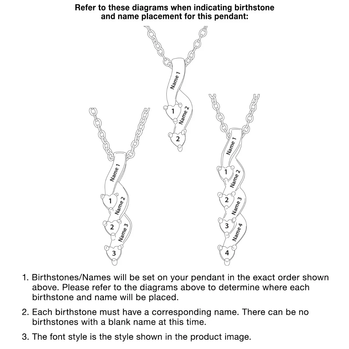 From the Heart Cascading Birthstone Necklace - Image 10
