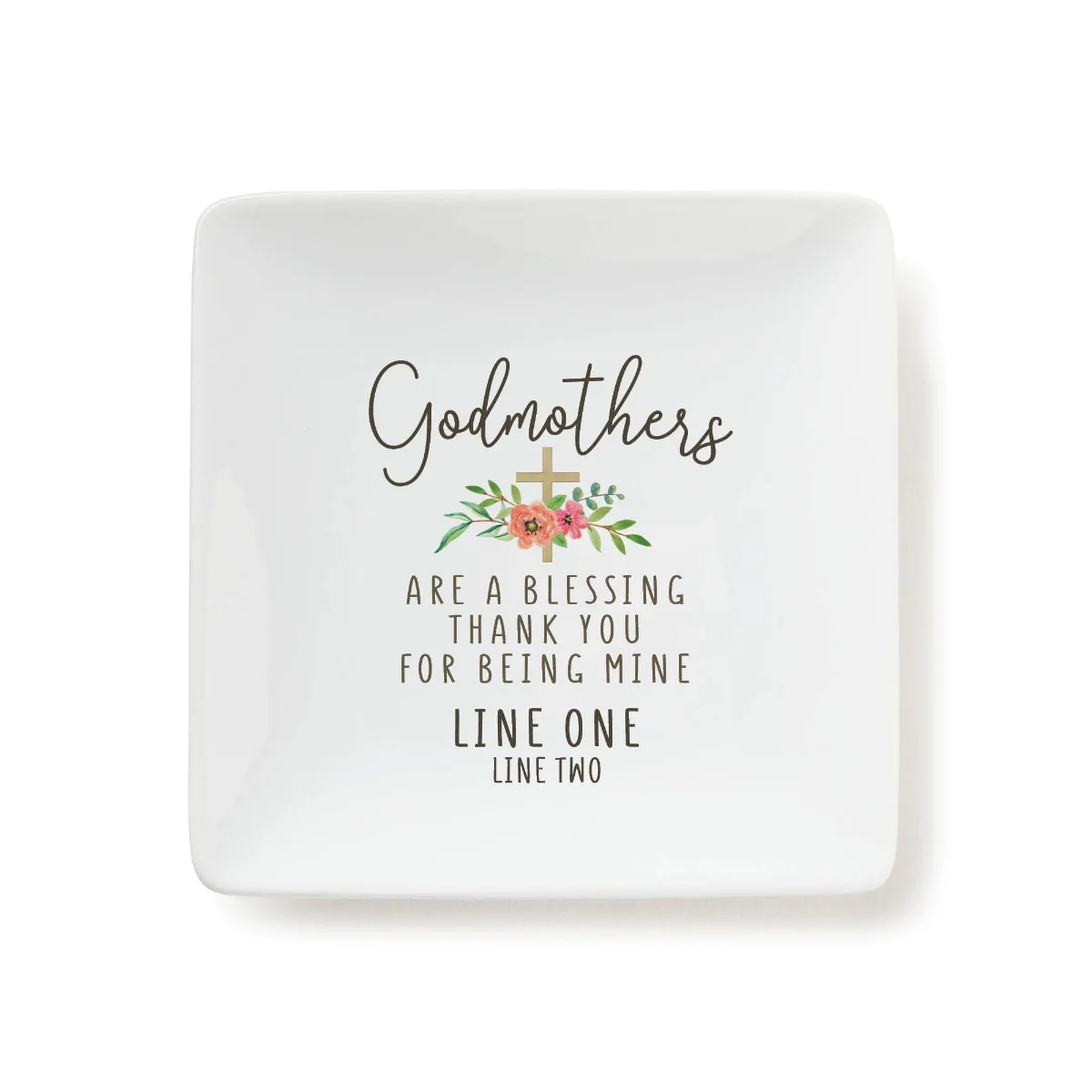 Godmothers Are A Blessing Personalized Square Trinket Dish - Image 3