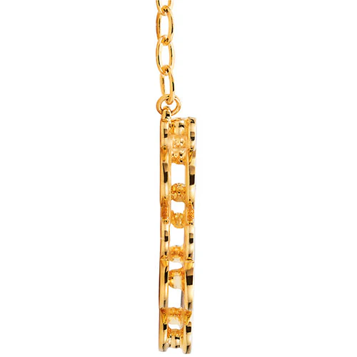Personalized 14K Gold over Sterling Double Nameplate Necklace - Image 2