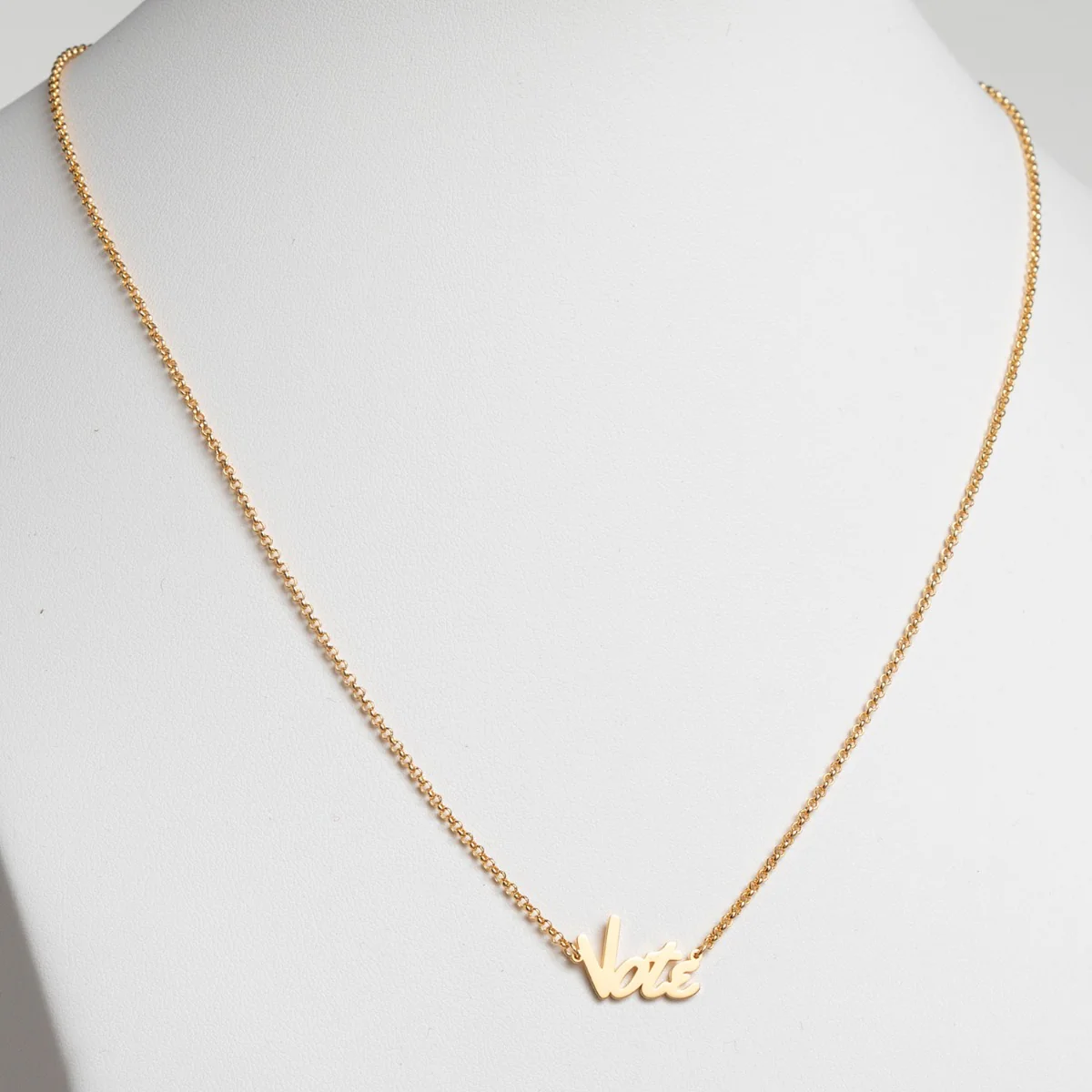14K Gold over Sterling Bold Name Necklace - Image 4