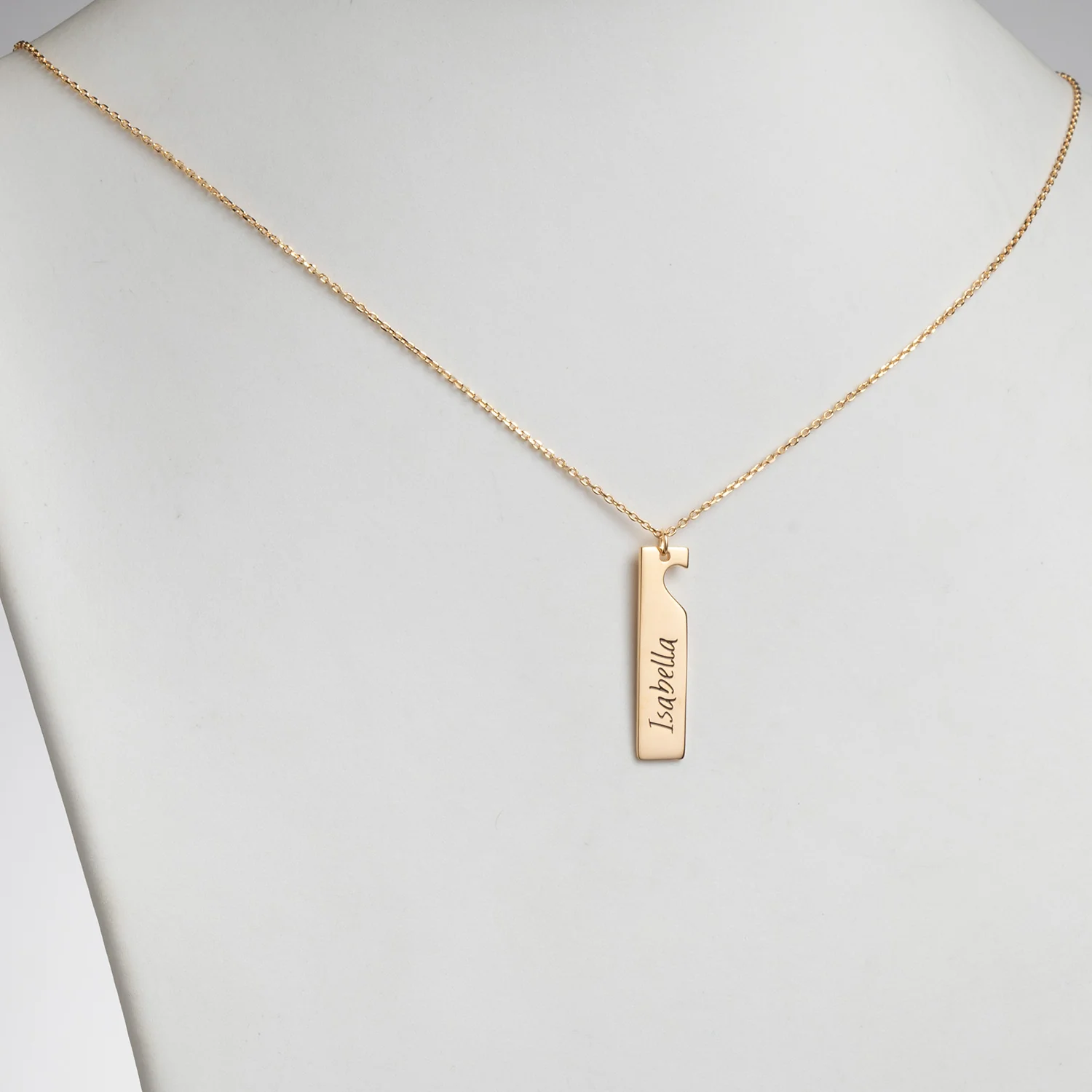 14K Gold over Sterling Engraved Shareable Open Heart Tag Neck - Image 4