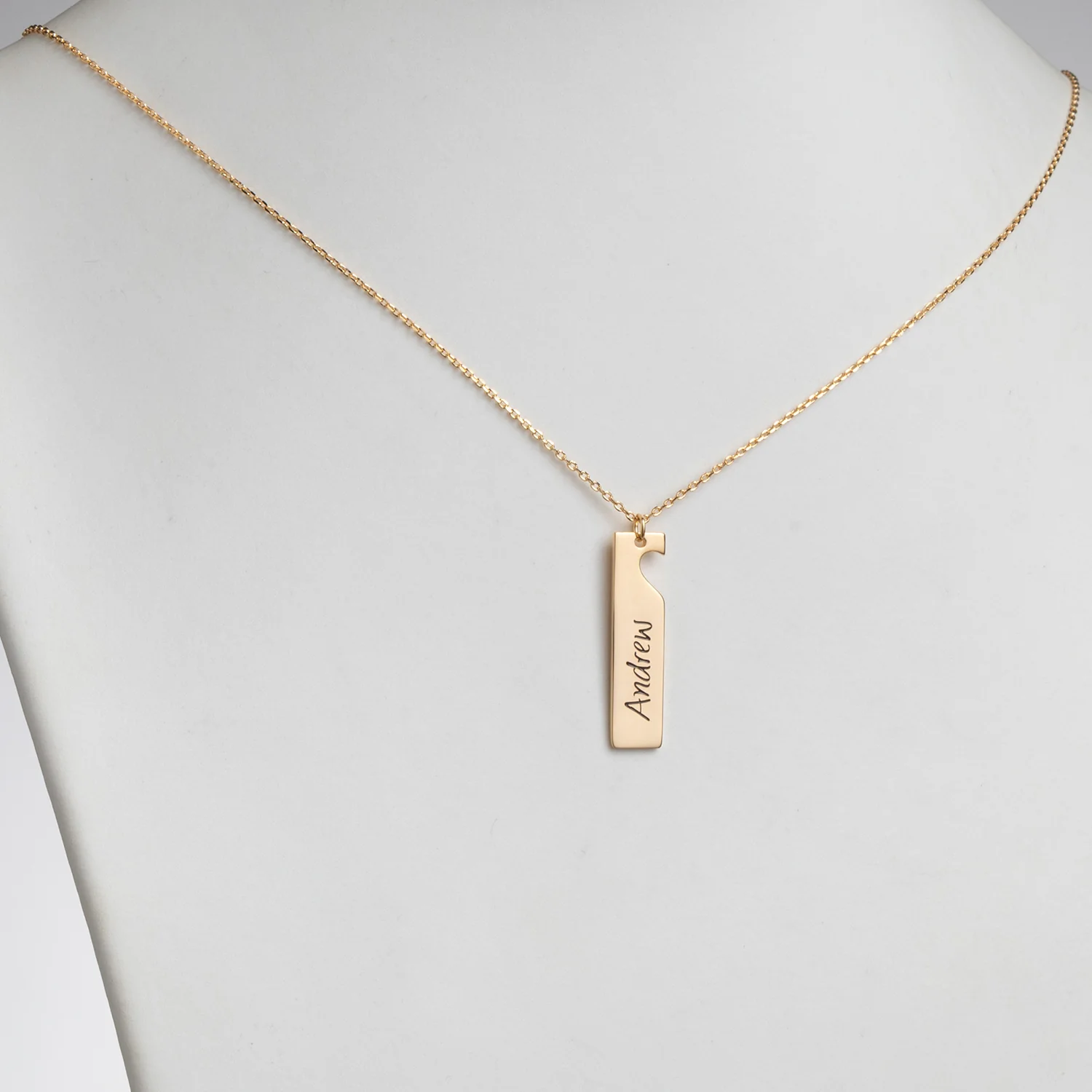 14K Gold over Sterling Engraved Shareable Open Heart Tag Neck - Image 6