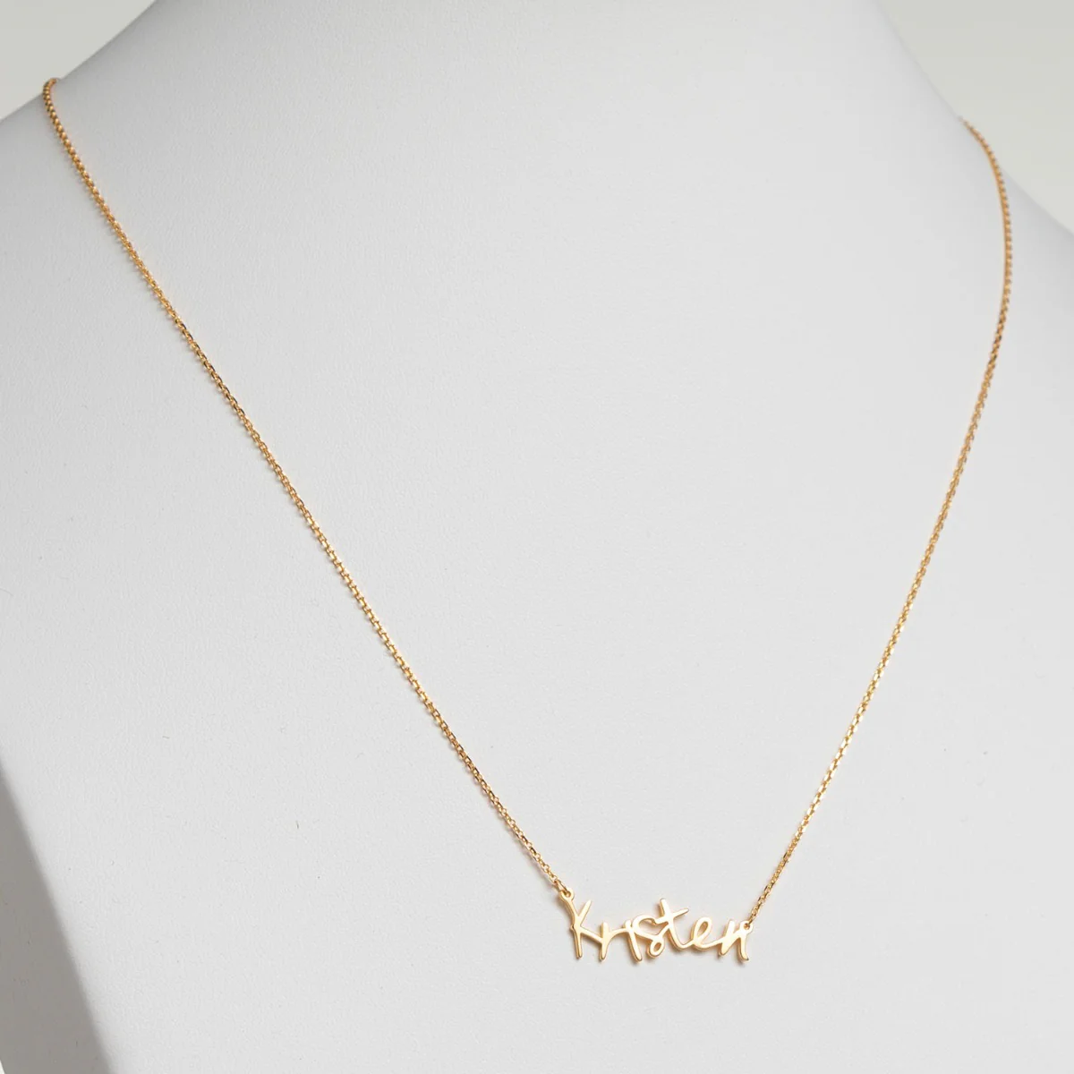 14K Gold over Sterling Fancy Name Necklace - Image 2