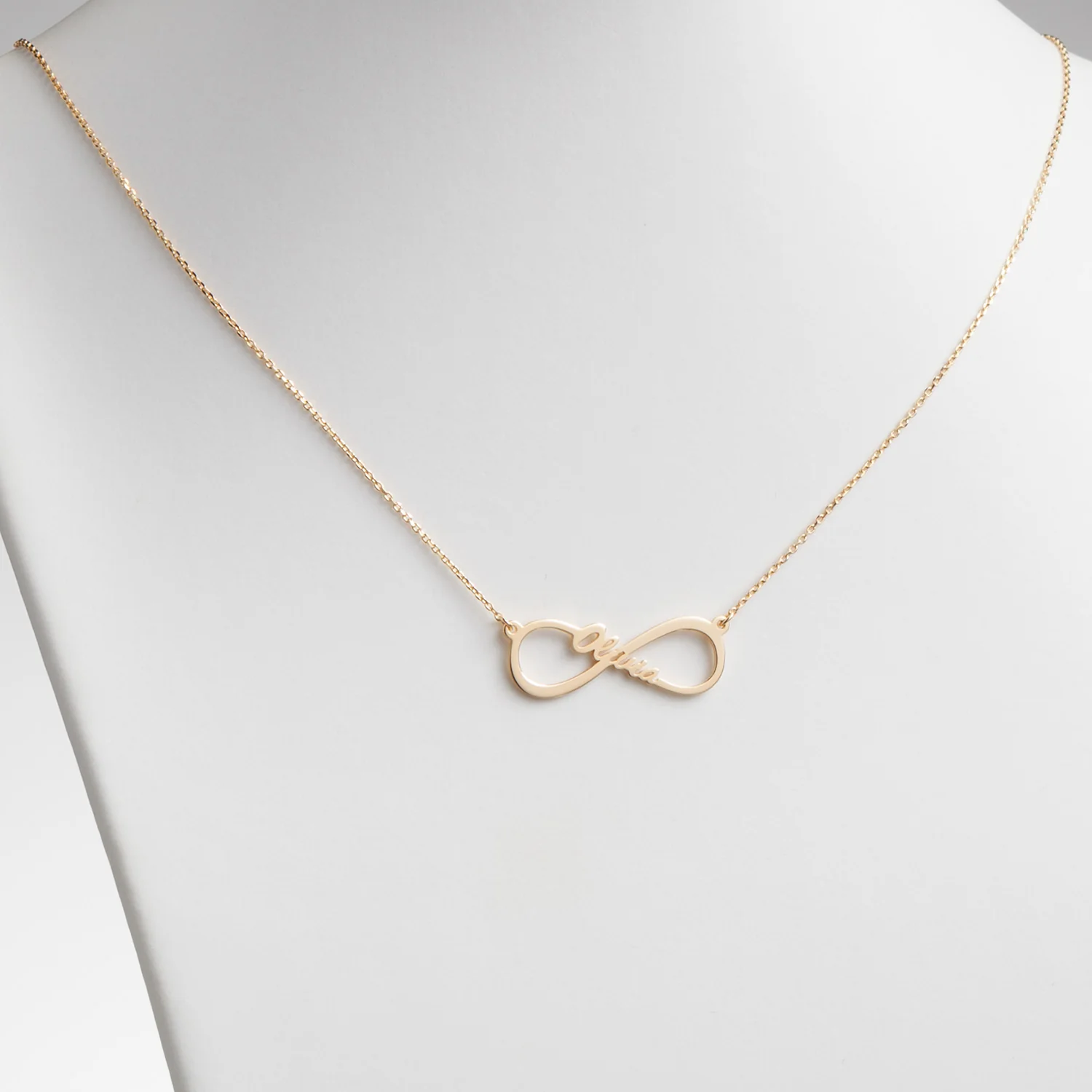 14K Gold over Sterling Infinity Name Necklace - Image 2