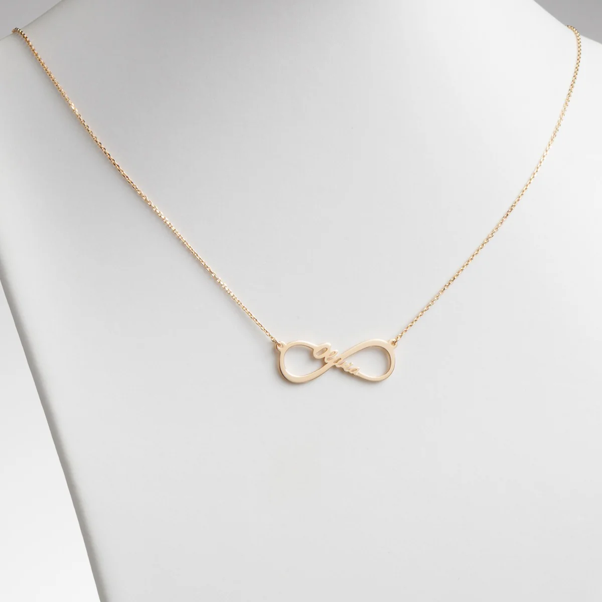 14K Gold Plated Personalized Infinity Name Necklace - Image 2