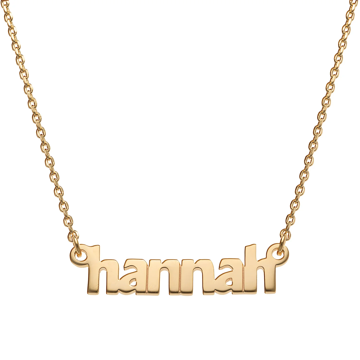 14K Gold over Sterling Lowercase Name Necklace