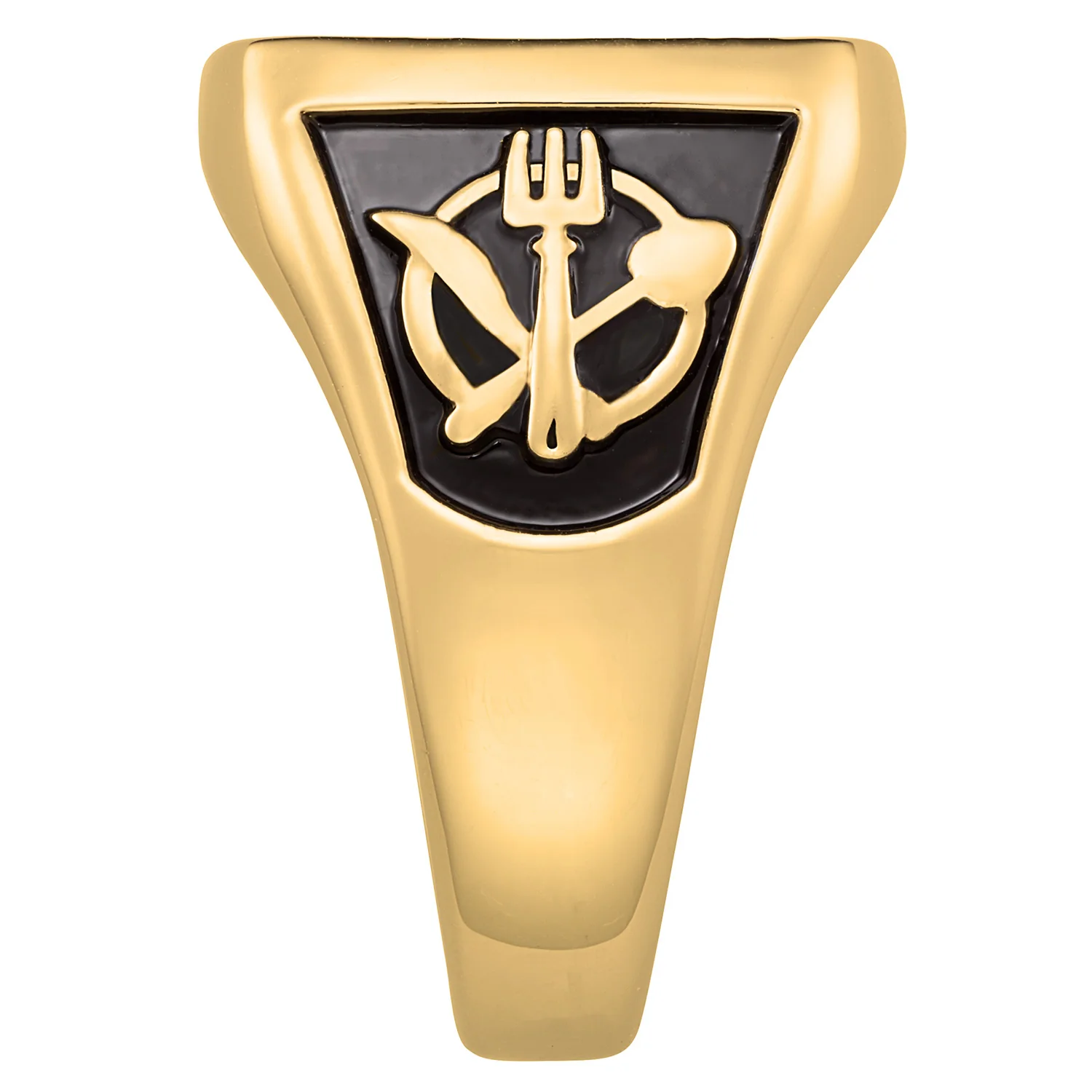 14K Gold over Sterling Men's Monogram Rectagular Class Ring - Image 4
