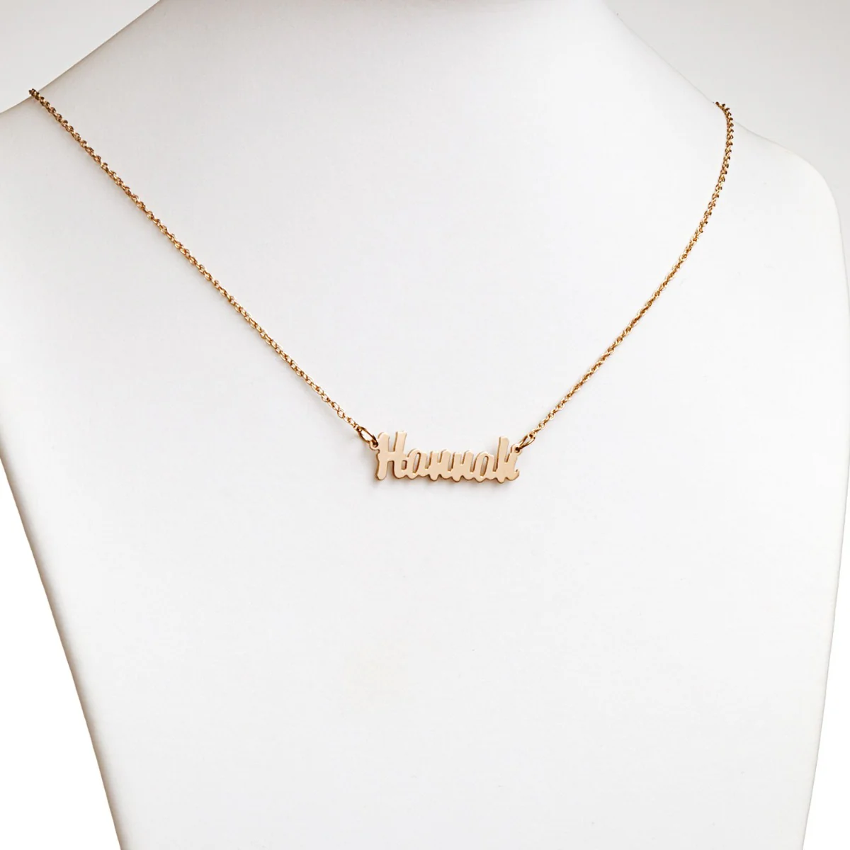 14K Gold over Sterling Mini Name Necklace - Image 3