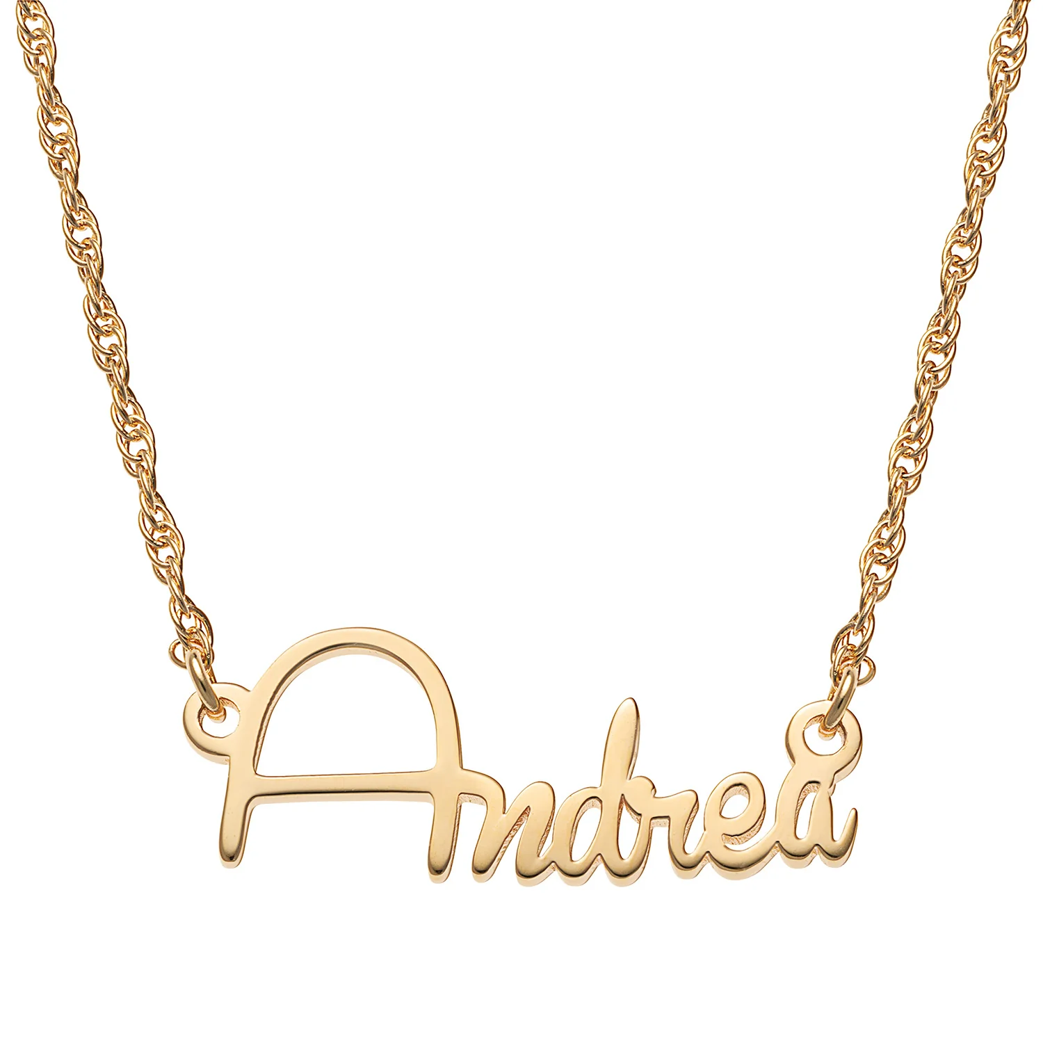 14K Gold over Sterling Petite Script Name Necklace