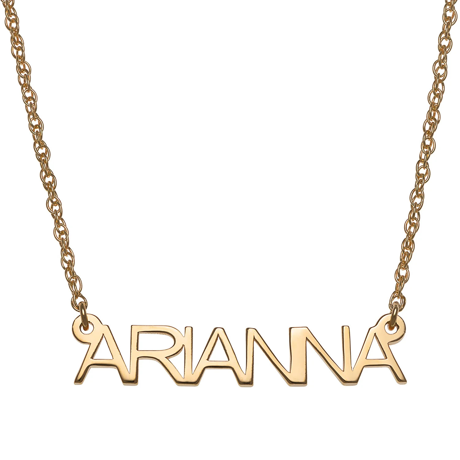 14K Gold over Sterling Petite Uppercase Name Necklace