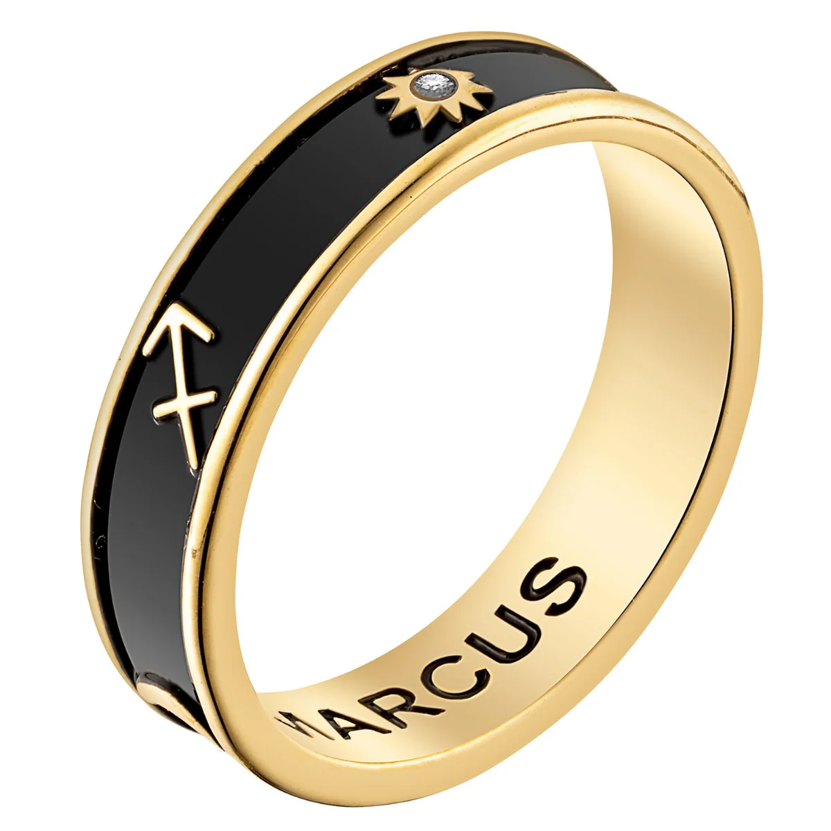 14K Gold Plated 3 Zodiac Sign Band Ring